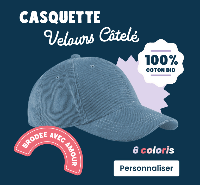 casquette velours personnalisable